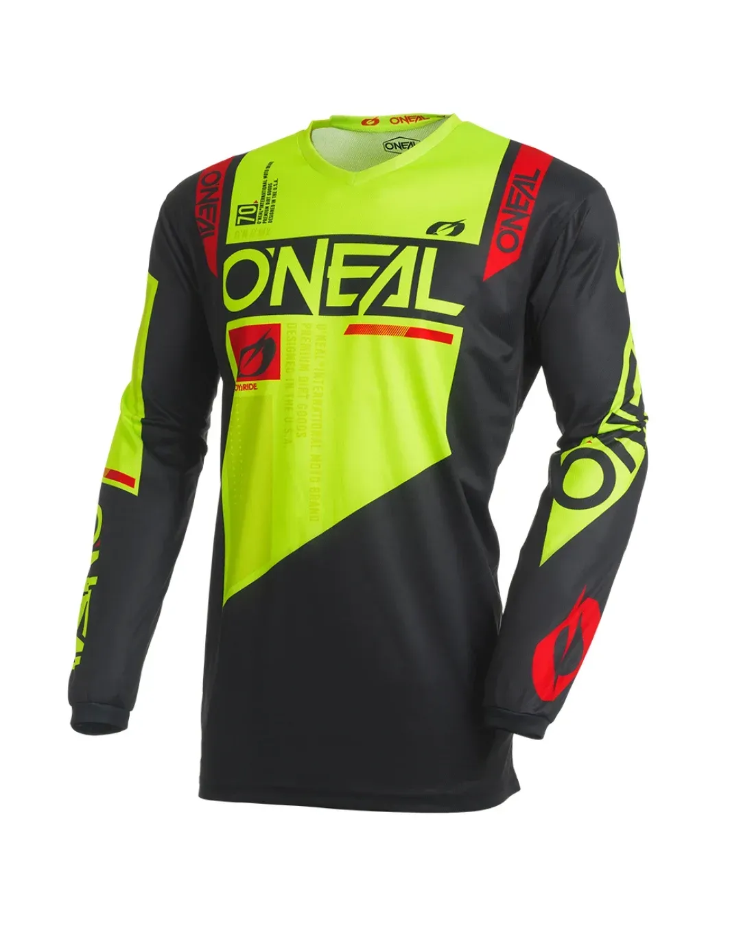 Мотокрос блуза O`NEAL ELEMENT FACTOR BLACK/NEON YELLOW V.27