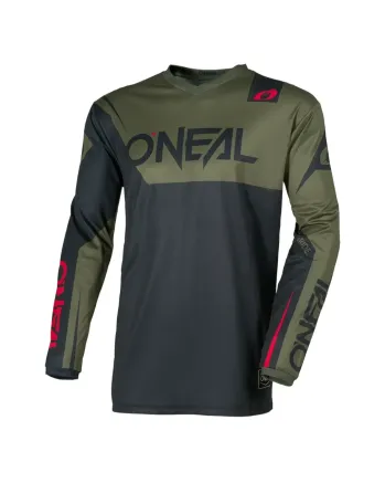 Мотокрос блуза O`NEAL ELEMENT RACEWEAR BLACK/OLIVE V.26
