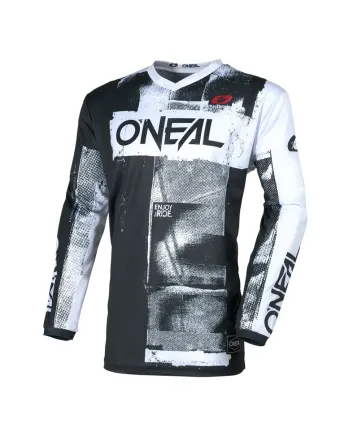 Мотокрос блуза O`NEAL ELEMENT ROLLER BLACK/WHITE V.26