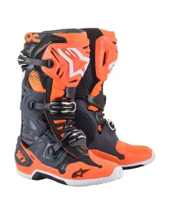 Мотокрос ботуши ALPINESTARS TECH 10 Cool Gray/Orange Flourescent