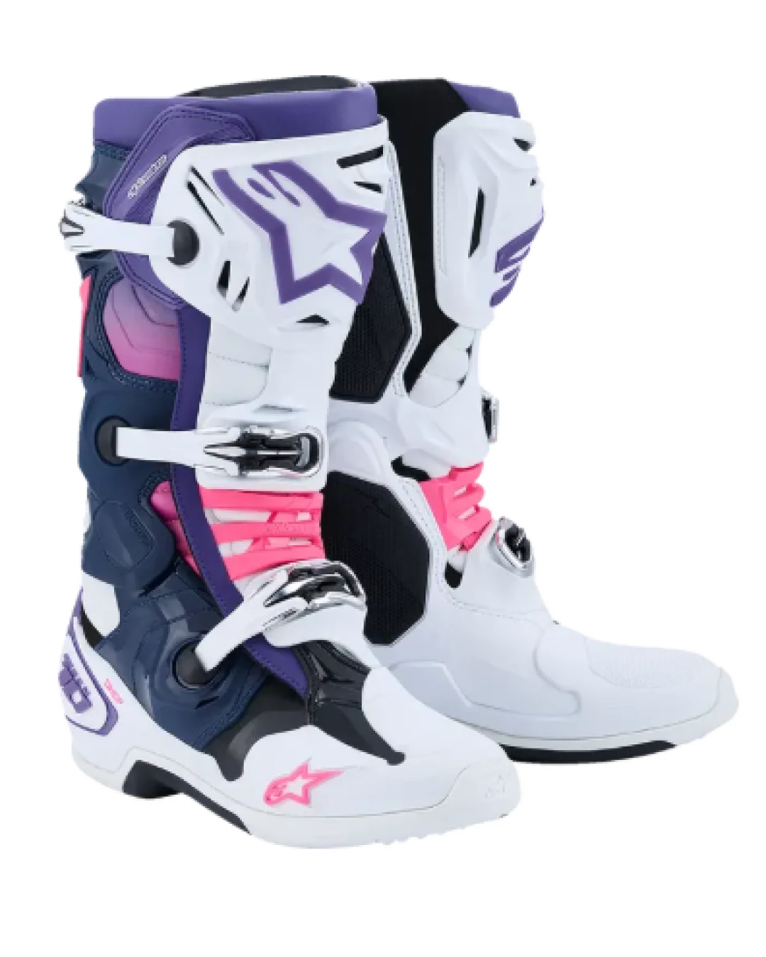 Мотокрос ботуши ALPINESTARS TECH 10 WHIT/VIOLET/NAVY/PINK
