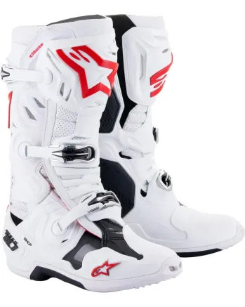Мотокрос ботуши ALPINESTARS TECH 10 WHITE/RED SUPERVENTED