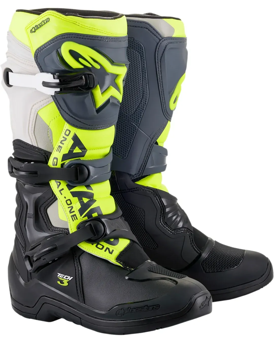Мотокрос ботуши ALPINESTARS TECH 3 BLACK/GREY/YELLOW