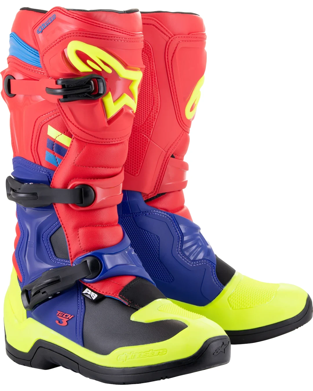 Мотокрос ботуши ALPINESTARS TECH 3 RED/BLUE/YELLOW