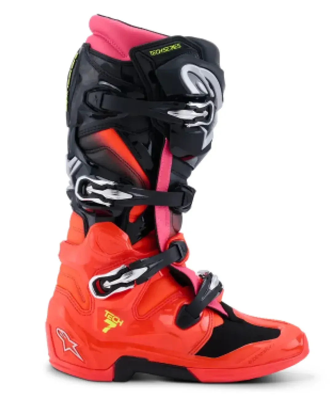 Мотокрос ботуши ALPINESTARS TECH 7 BLK/RD FLUO/PINK