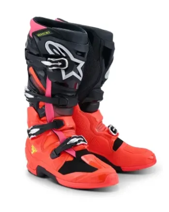 Мотокрос ботуши ALPINESTARS TECH 7 BLK/RD FLUO/PINK