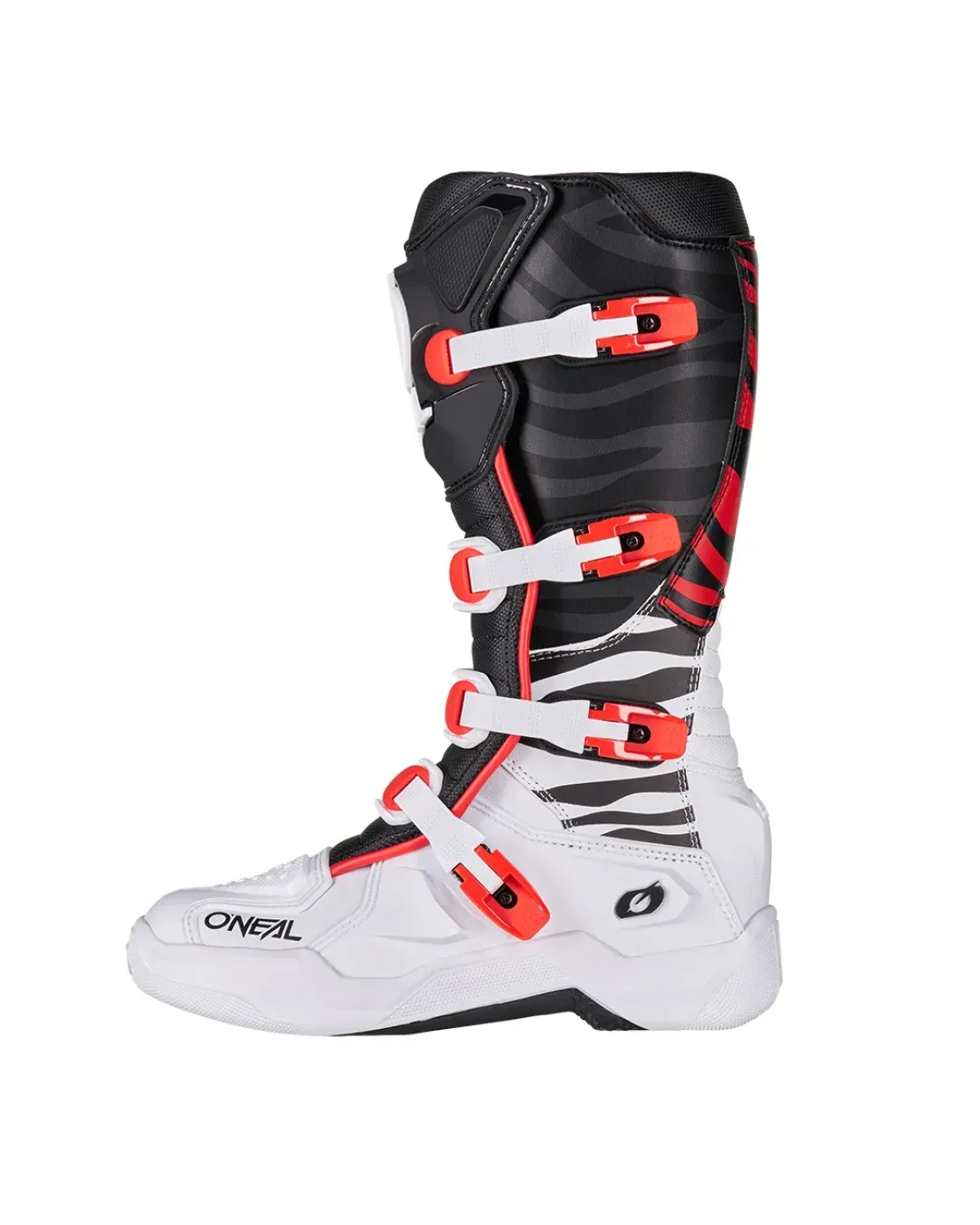 Мотокрос ботуши O'NEAL 3SRS MX ZEBRA BLACK/WHITE/RED