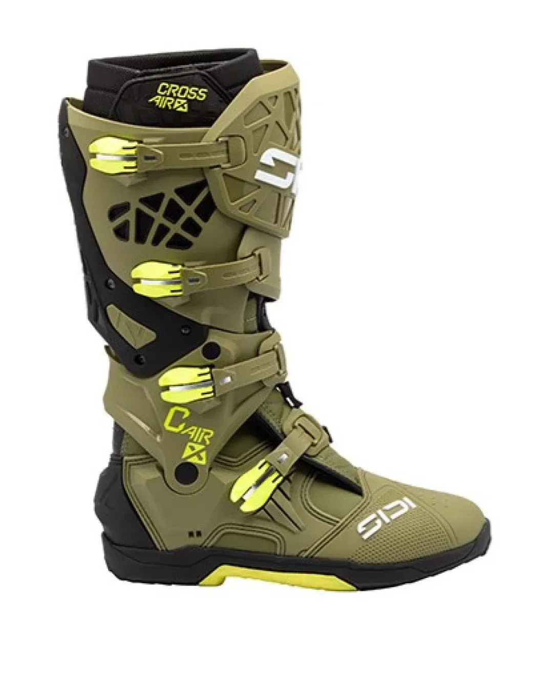 Мотокрос ботуши SIDI CROSSAIR X OLIVE/FLUO YW