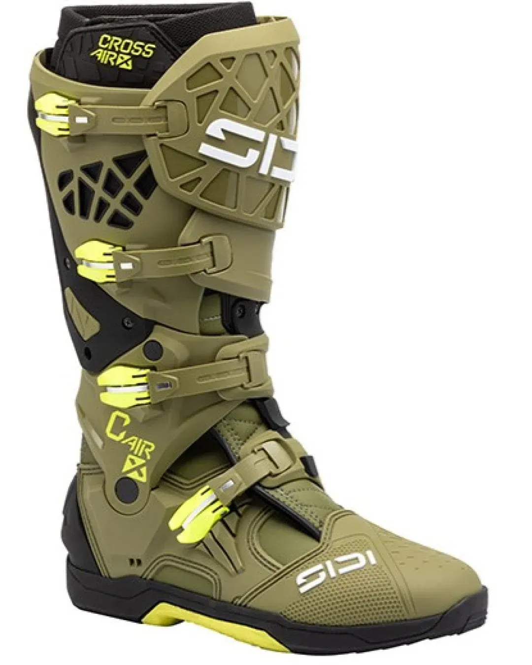 Мотокрос ботуши SIDI CROSSAIR X OLIVE/FLUO YW
