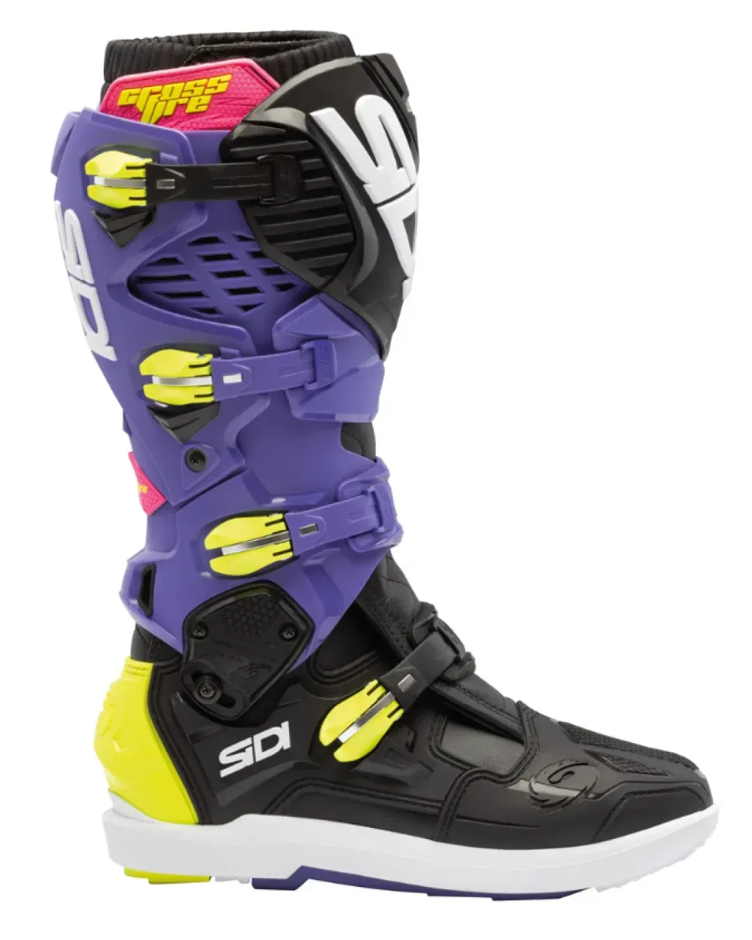 Мотокрос ботуши SIDI CROSSFIRE 3 SRS BLACK VIOLET/FLUO