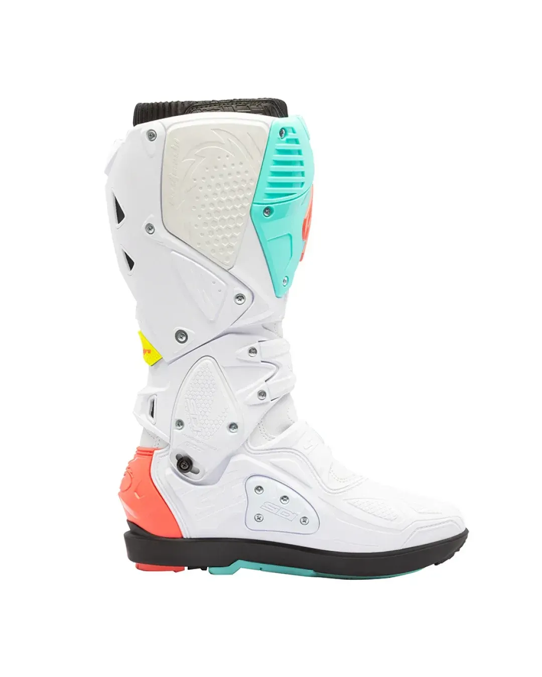 Мотокрос ботуши SIDI CROSSFIRE 3 SRS WHITE/FLUO MINT/CORAL