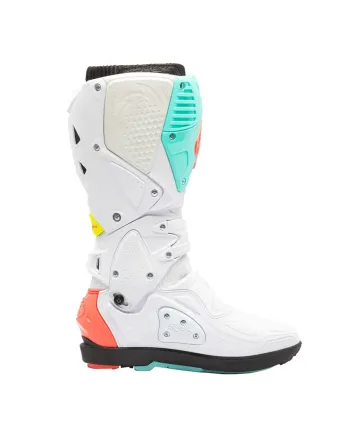 Мотокрос ботуши SIDI CROSSFIRE 3 SRS WHITE/FLUO MINT/CORAL