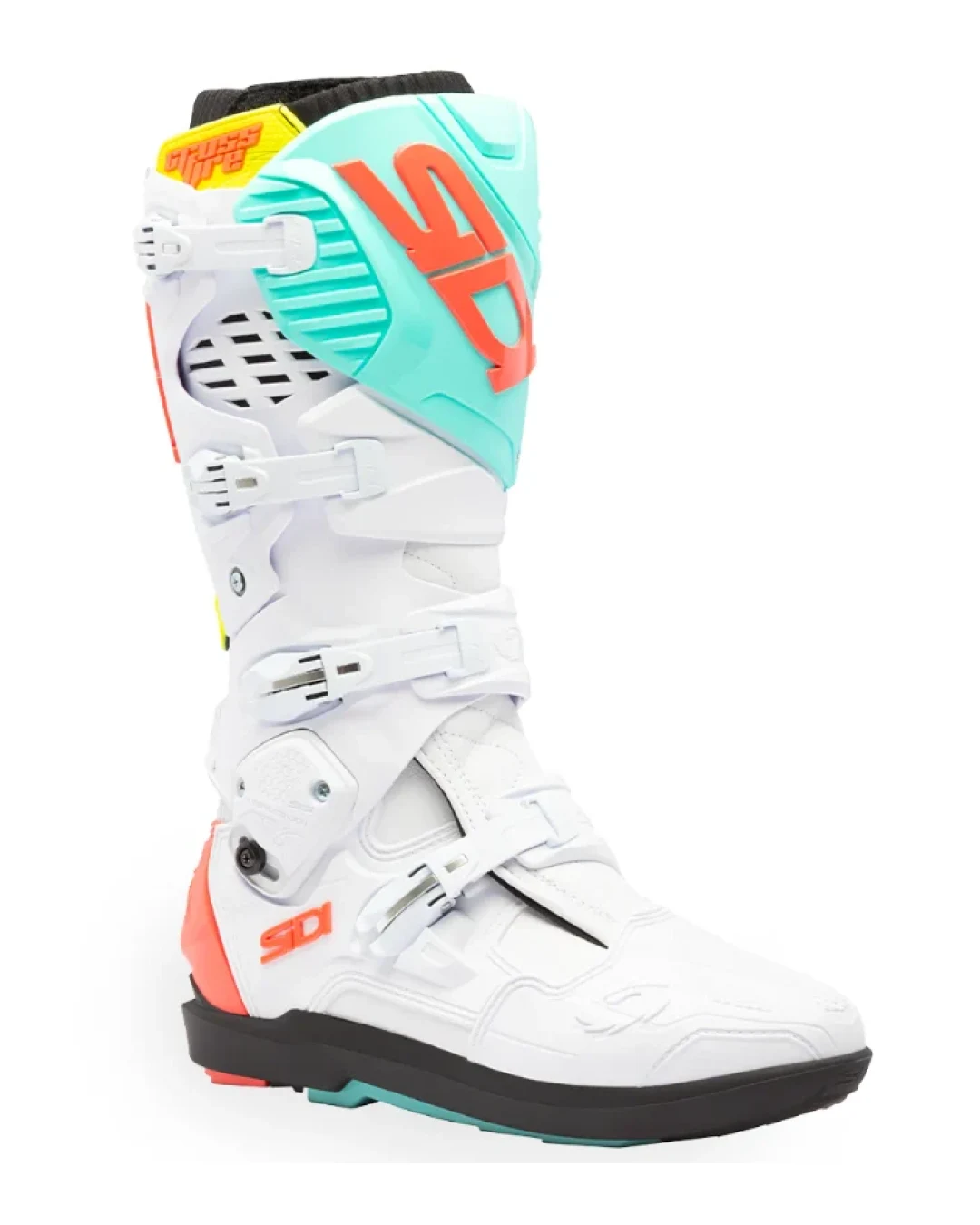 Мотокрос ботуши SIDI CROSSFIRE 3 SRS WHITE/FLUO MINT/CORAL