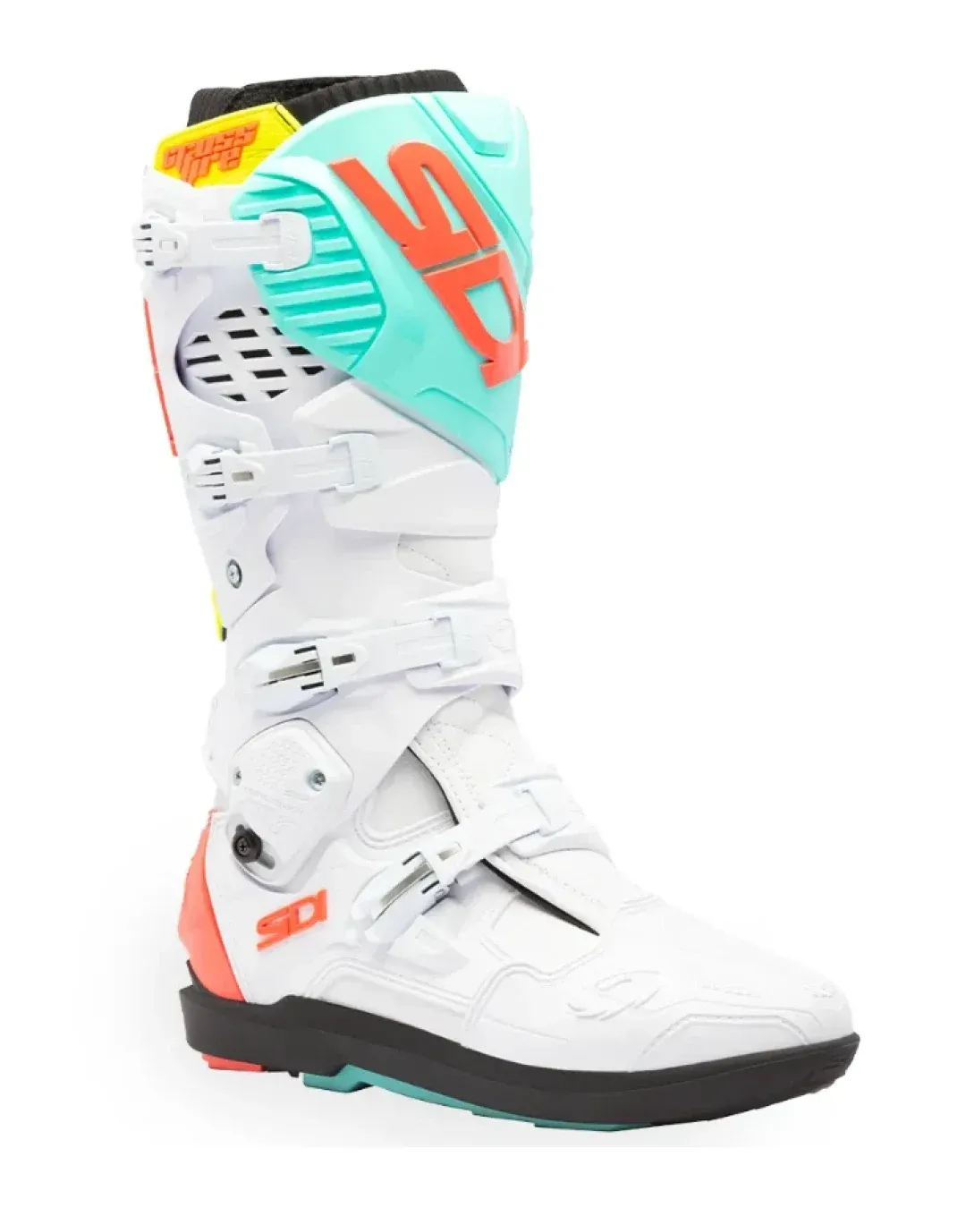 Мотокрос ботуши SIDI CROSSFIRE 3 SRS WHITE/FLUO MINT/CORAL