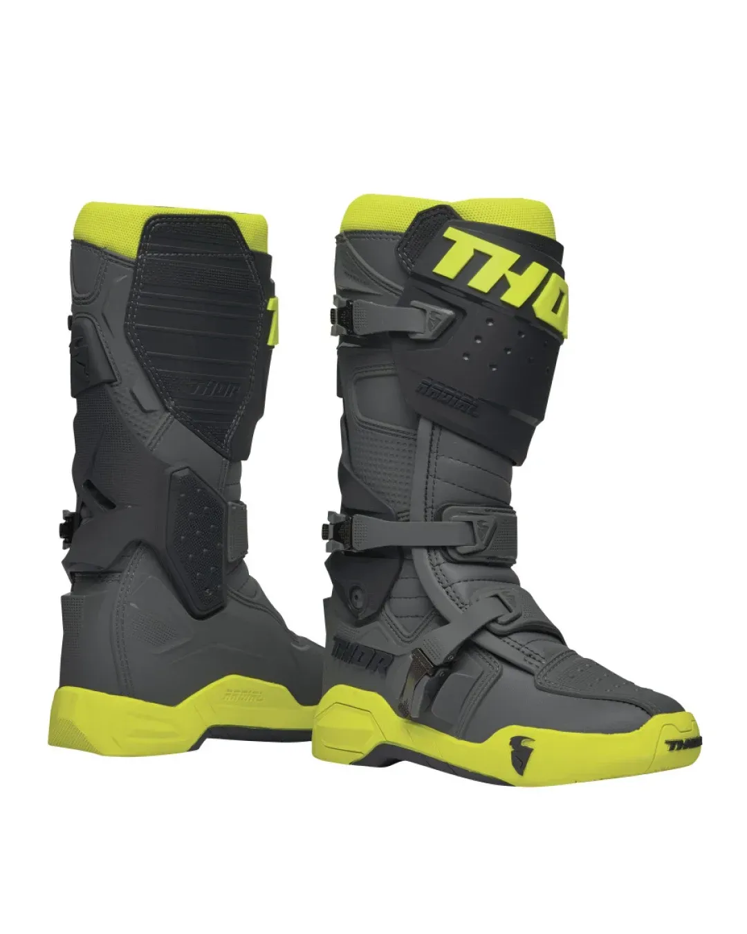 Мотокрос ботуши THOR RADIAL GRAY/FLO YELLOW BOOT