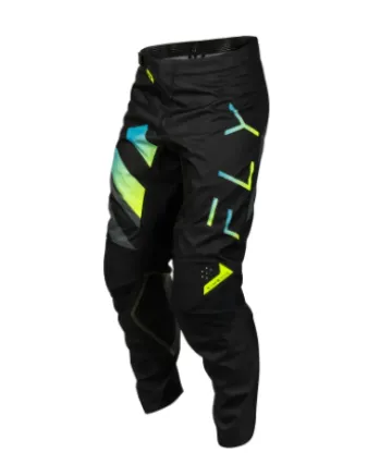 Мотокрос брич FLY RACING Kinetic Volt Pants - Black/Grey/Teal/Yellow