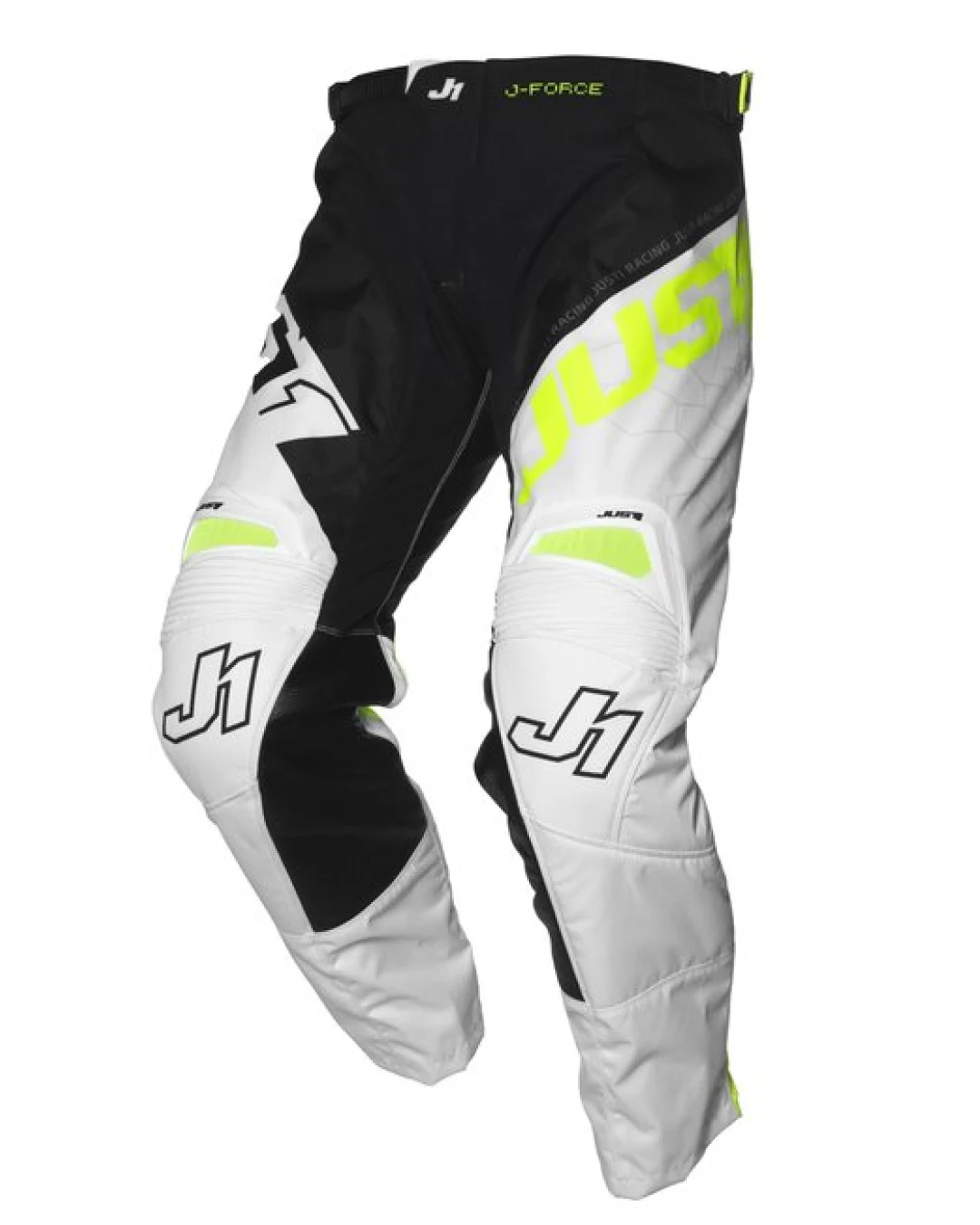 Мотокрос брич Just1 J-Force Hexa Black/White/Yellow Fluo