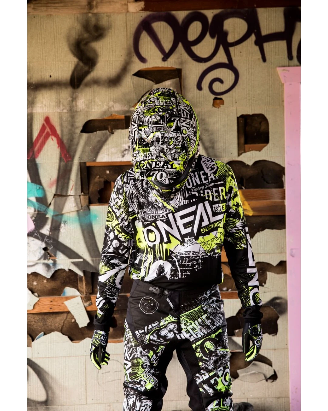 Мотокрос брич O'NEAL ELEMENT ATTACK BLACK/HI-VIZ 2020