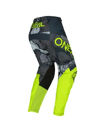 Мотокрос брич O’NEAL ELEMENT CAMO V.22 GRAY/NEON YELLOW