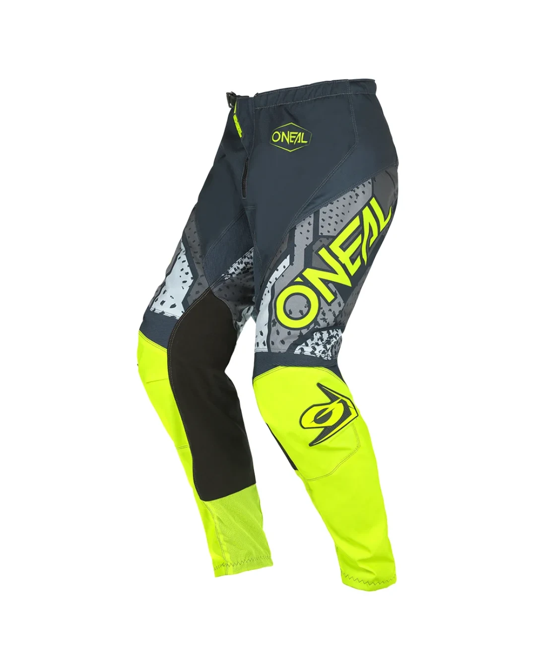 Мотокрос брич O’NEAL ELEMENT CAMO V.22 GRAY/NEON YELLOW
