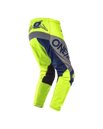 Мотокрос брич O’NEAL ELEMENT FACTOR GRAY/BLUE/NEON YELLOW