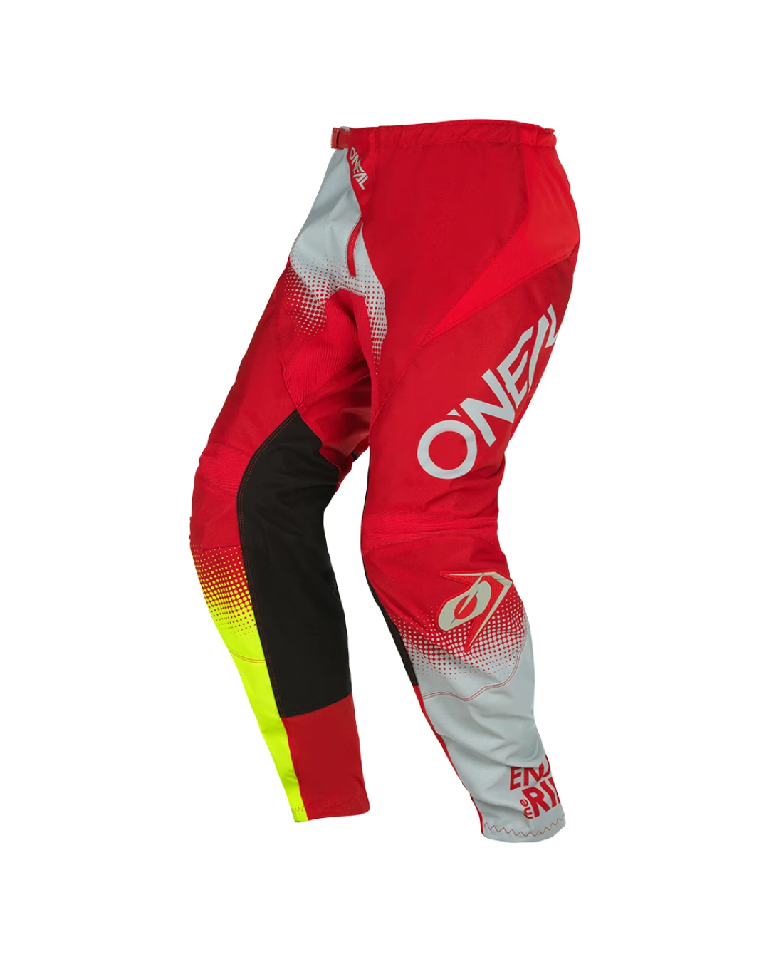 Мотокрос брич O’NEAL ELEMENT RACEWEAR V.22 RED/GRAY/NEON YELLOW