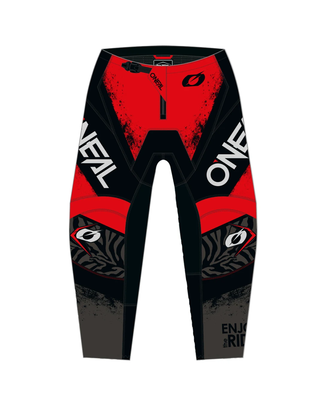 Мотокрос брич O'NEAL ELEMENT SHOCKER BLACK/RED V.25
