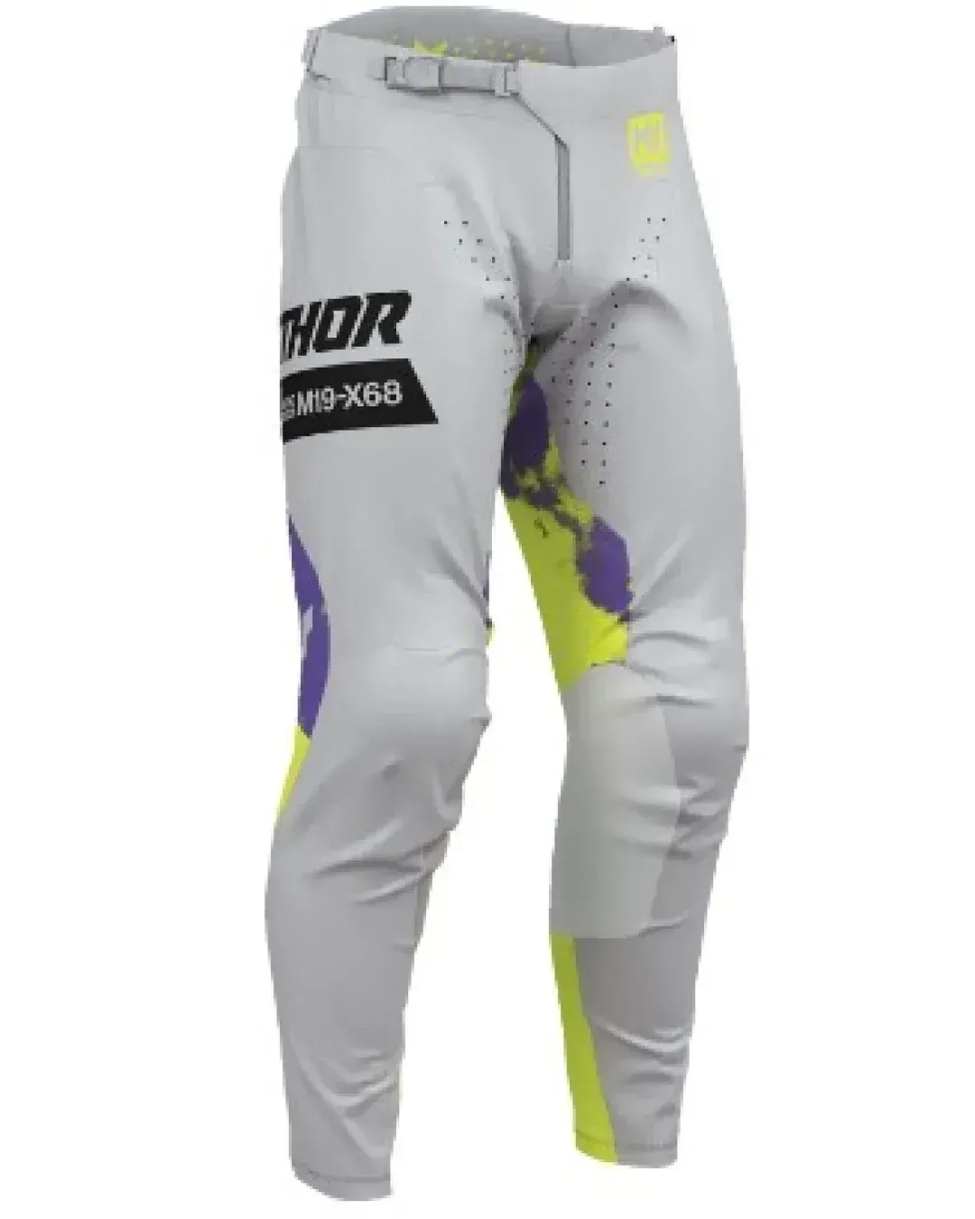 Мотокрос брич THOR LAUNCHMODE BLEACH GRAY/ACID