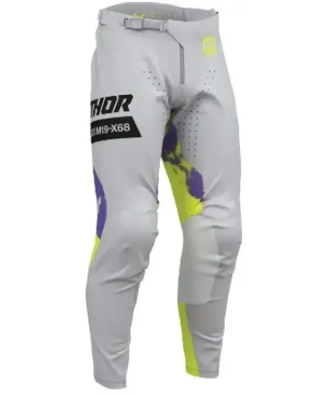 Мотокрос брич THOR LAUNCHMODE BLEACH GRAY/ACID