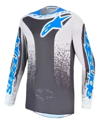 Мотокрос джърси ALPINESTARS FLUID DRAG GRY/LIL/BLU