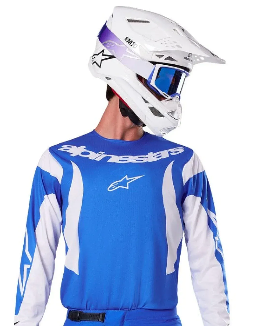 Мотокрос джърси Alpinestars FLUID HAUL BLUE/WHITE