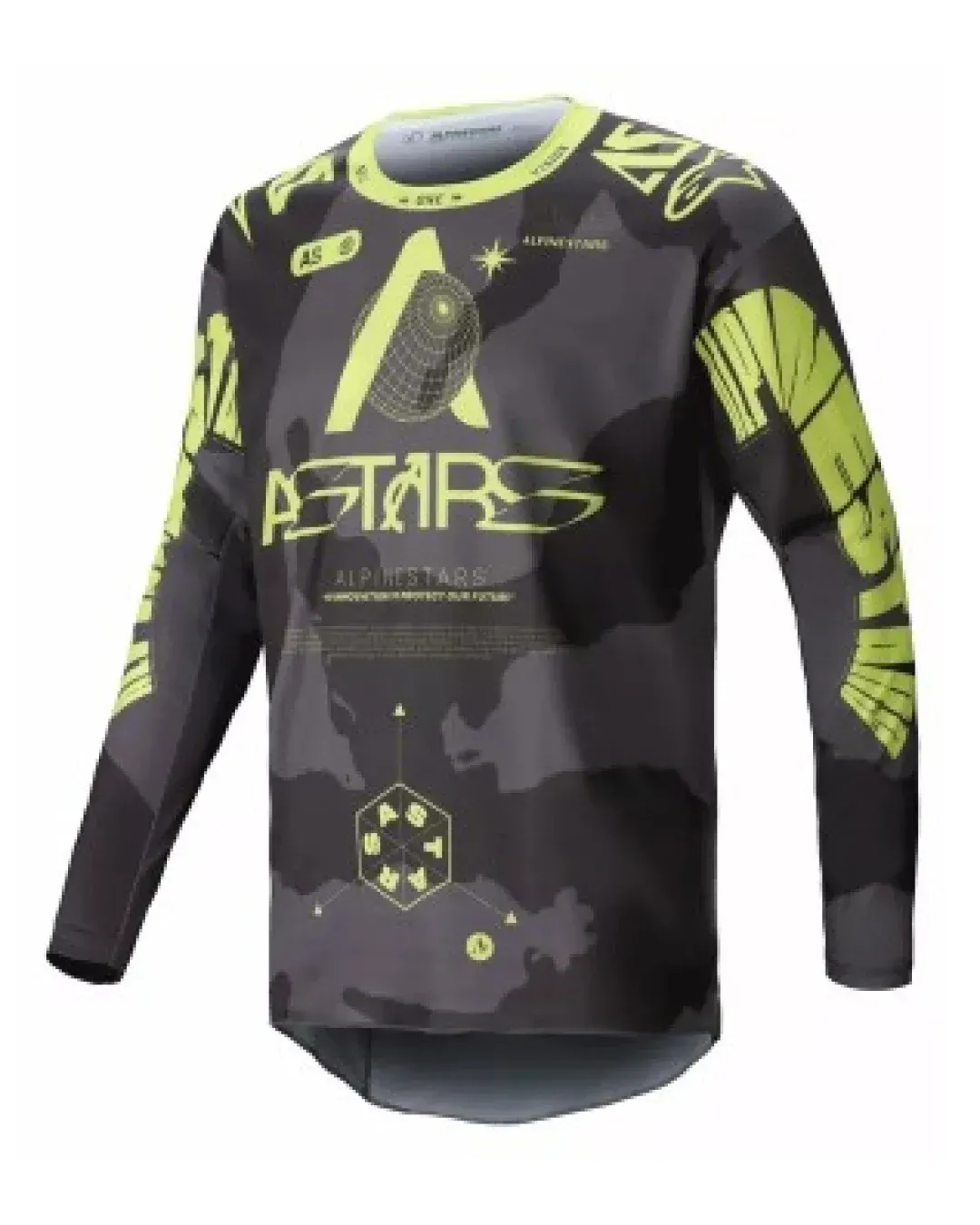 Мотокрос джърси Alpinestars RACER HOLLOW CAMO/YELLOW