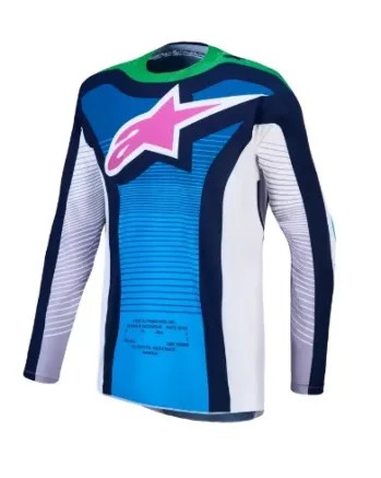Мотокрос джърси ALPINESTARS TECHSTAR MAVEN WHITE/BL/GN