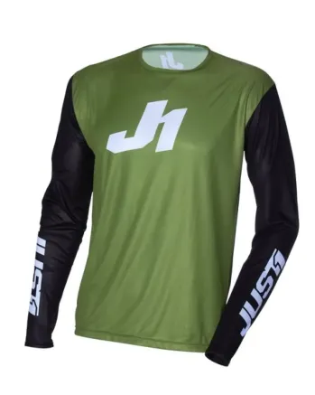 Мотокрос джърси Just1 J-Essential Army Black/White
