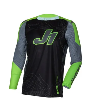 Мотокрос джърси Just1 J-Flex 2.0 Frontier Grey/Green Fluo/Black