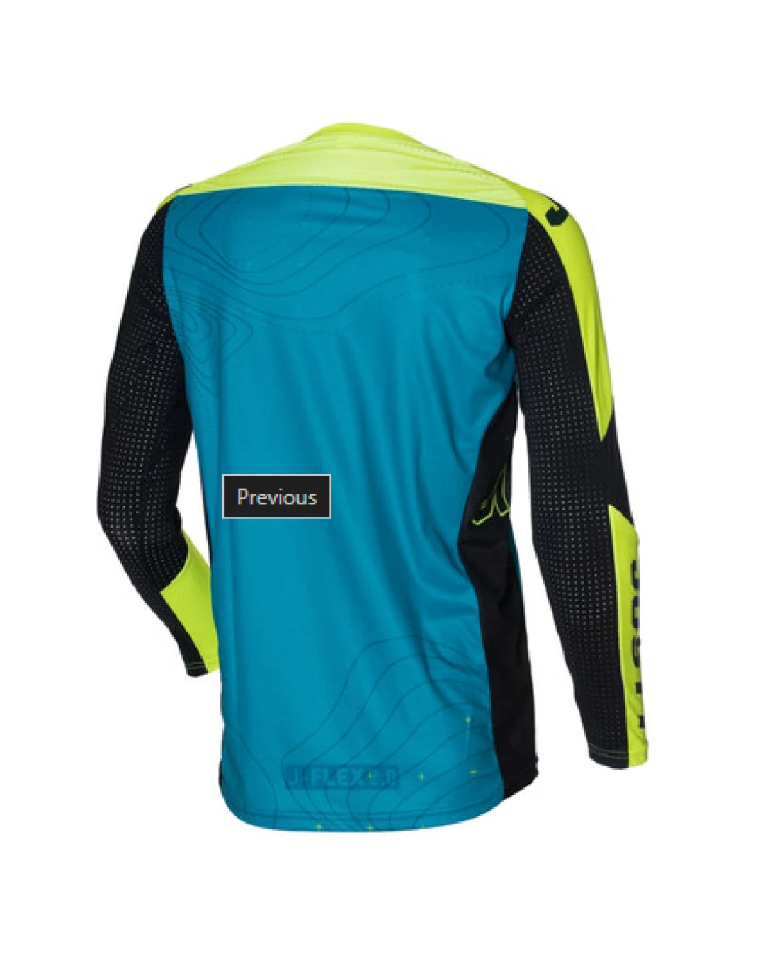 Мотокрос джърси Just1 J-Flex 2.0 Frontier Teal Black/Yellow Fluo