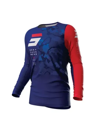 Мотокрос джърси SHOT Contact Camo 2.0 BLUE