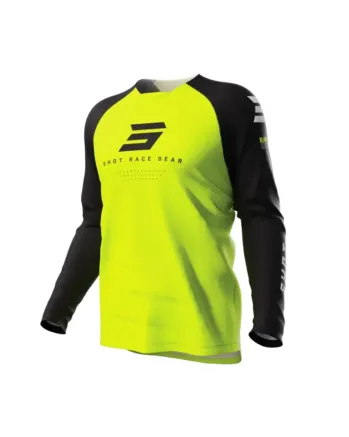 Мотокрос джърси SHOT Raw Escape Neon Yellow