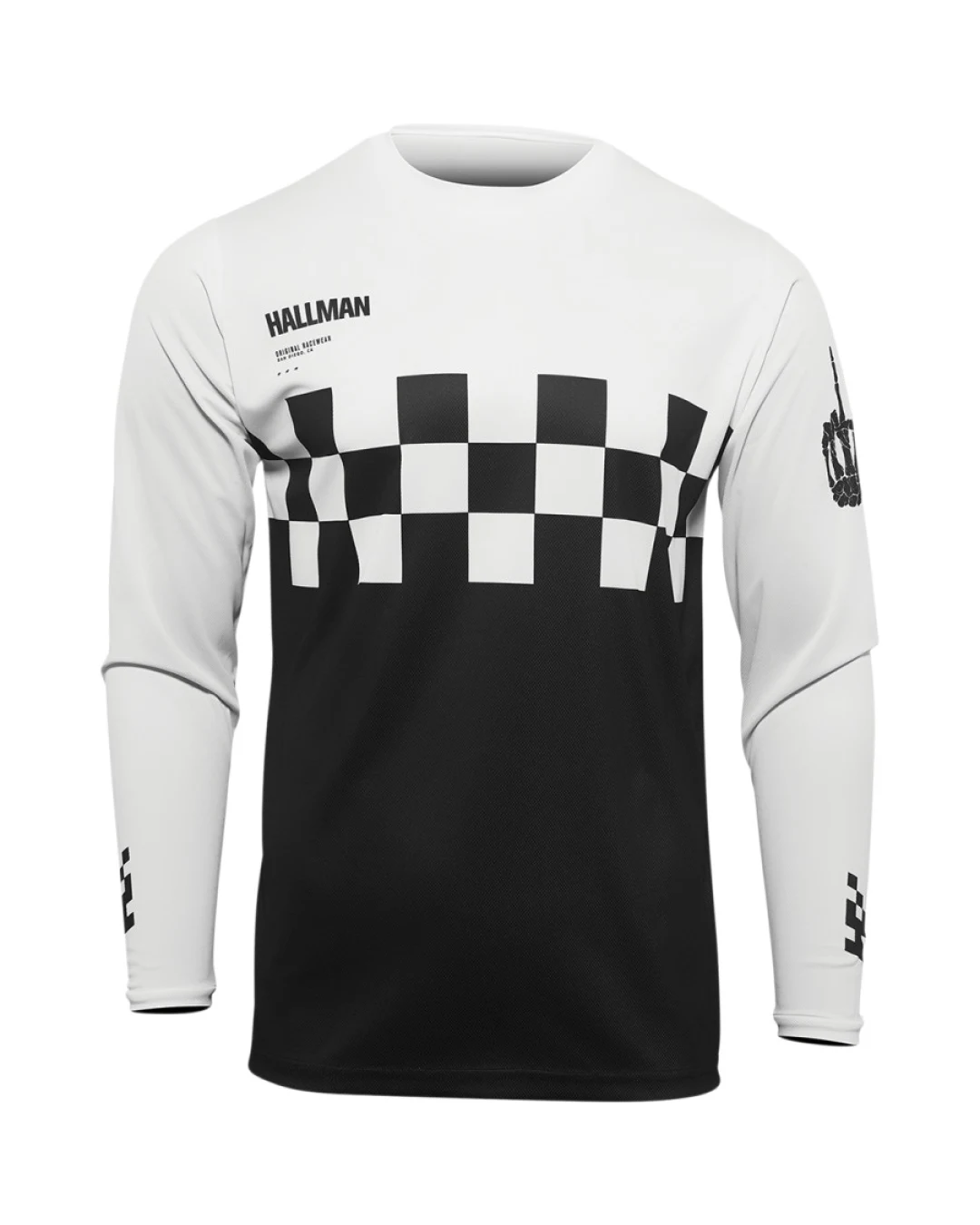 Мотокрос джърси THOR HALLMAN DIFFER CHEQ BLACK/WHITE