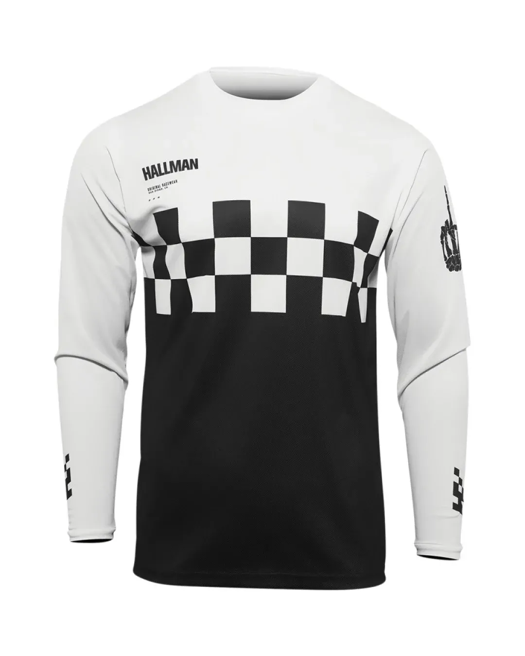 Мотокрос джърси THOR HALLMAN DIFFER CHEQ BLACK/WHITE