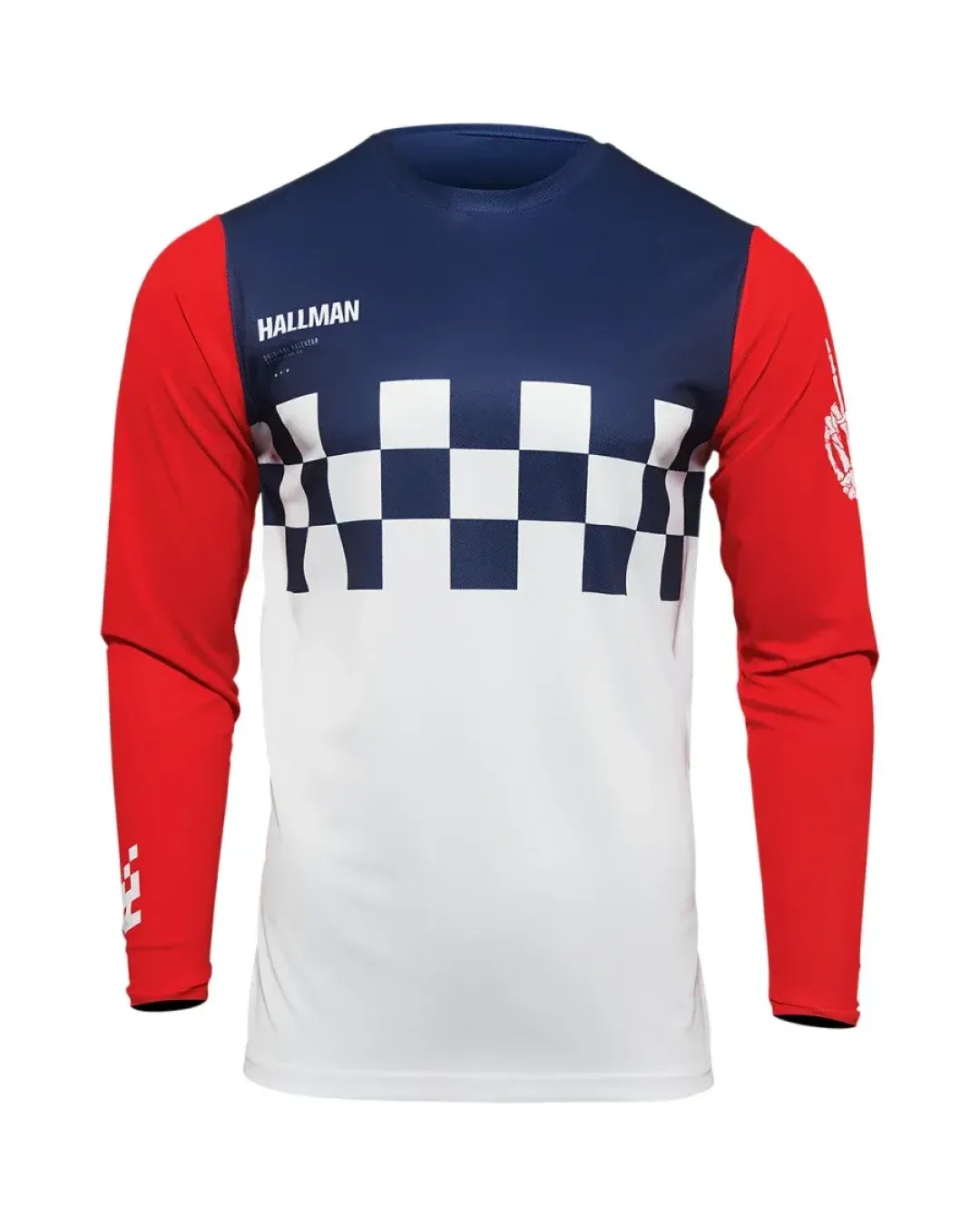 Мотокрос джърси THOR HALLMAN DIFFER CHEQ WHITE/RED/BLUE