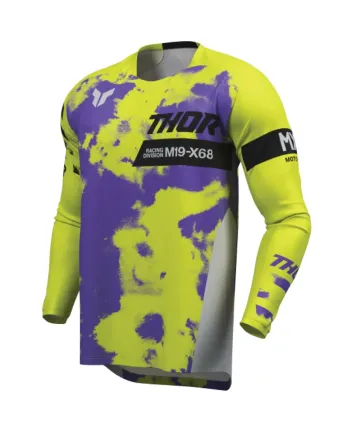 Мотокрос джърси THOR LAUNCHMODE BLEACH GRAY/ACID