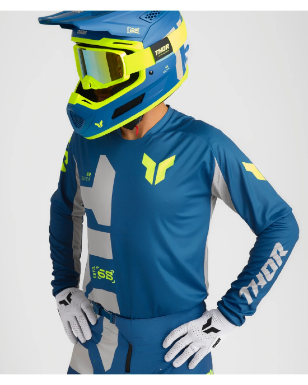 Мотокрос джърси THOR LAUNCHMODE FORGE BLUE