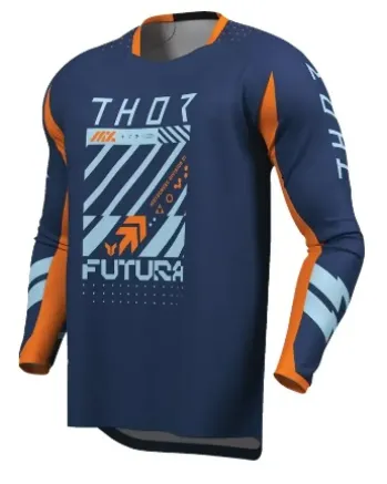 Мотокрос джърси THOR LAUNCHMODE FUTURA NV/ORG