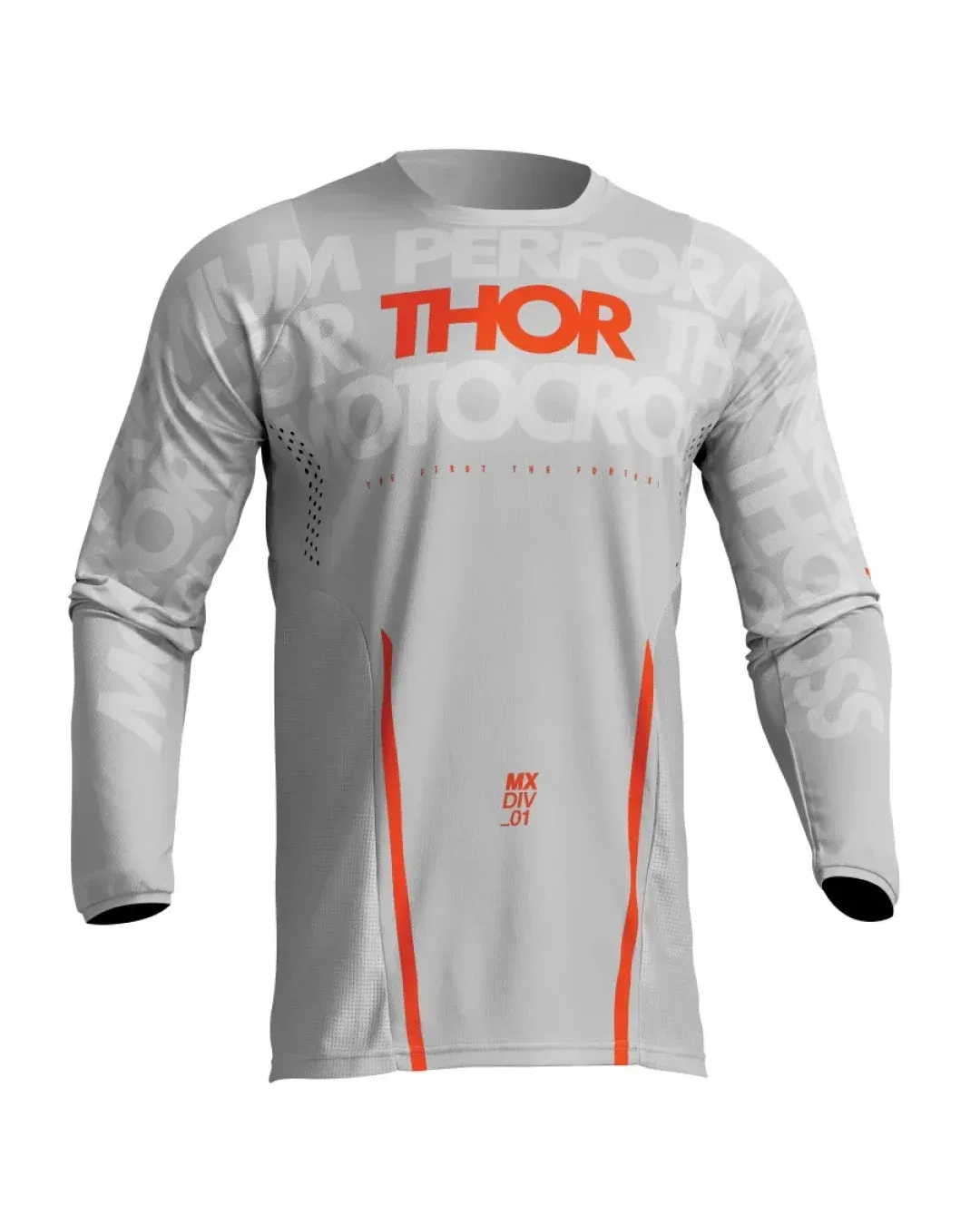 Мотокрос джърси THOR PULSE MONO LIGHT GRAY/ORANGE