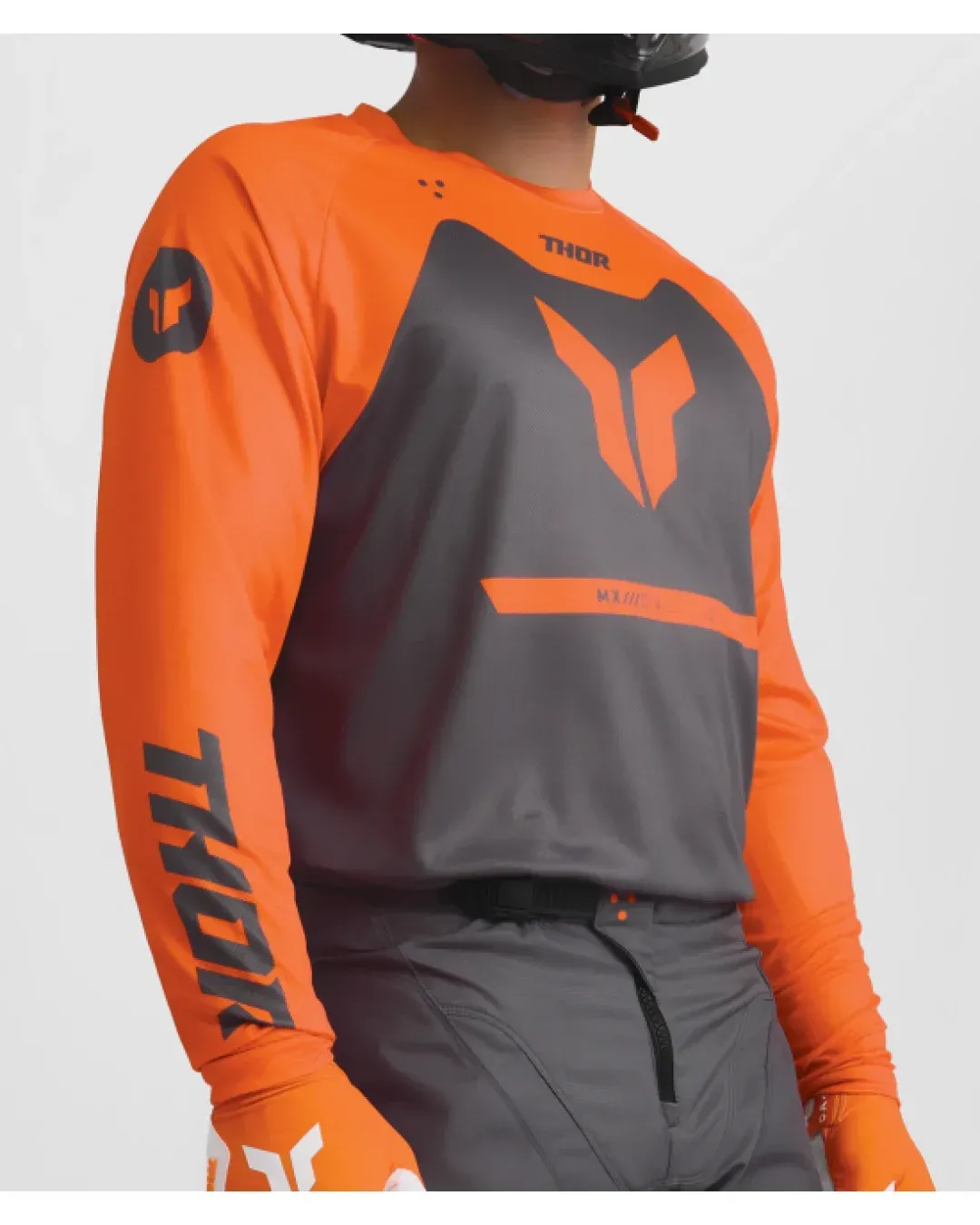 Мотокрос джърси THOR RIDEMODE MENACE ORANGE/CHAR