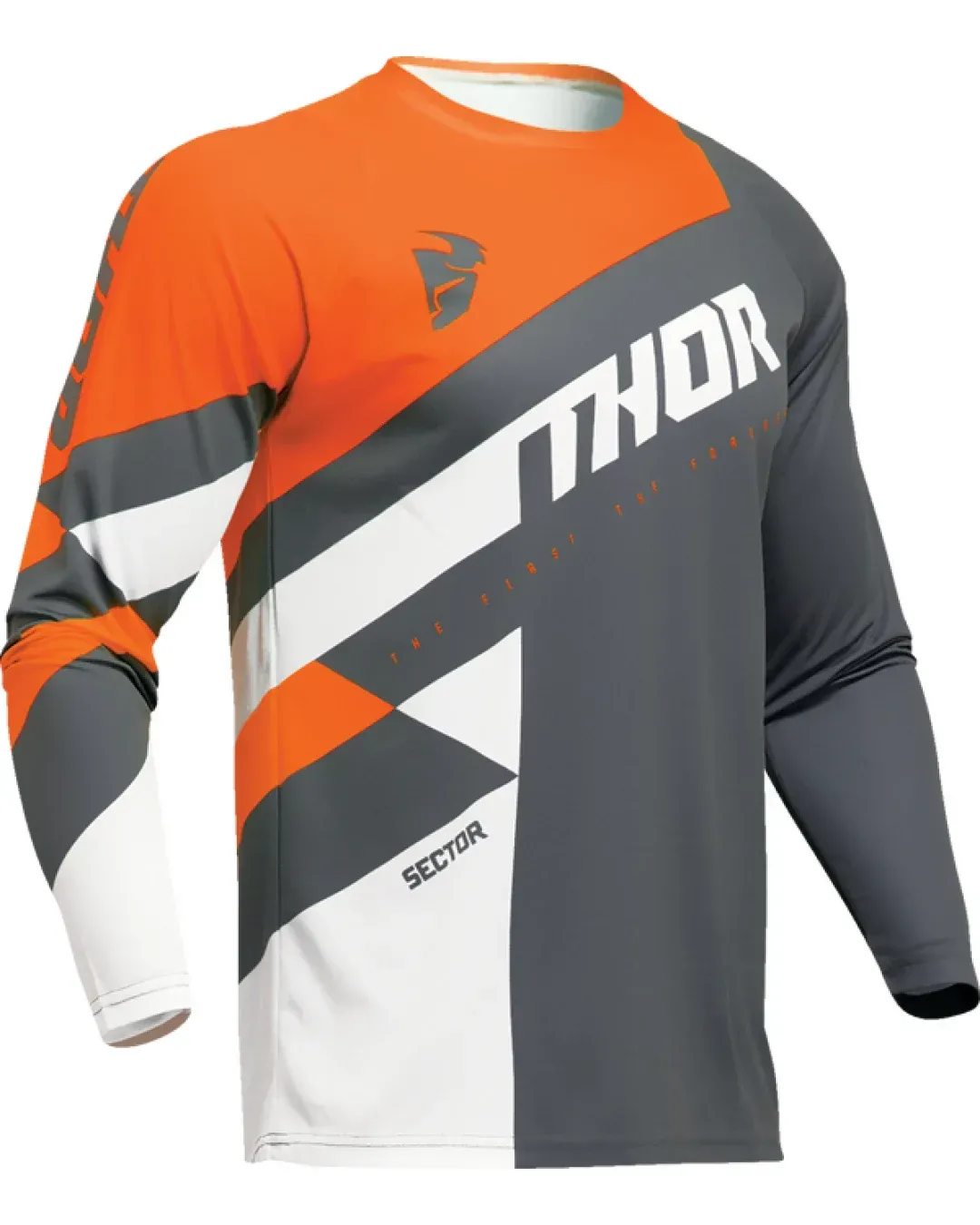 Мотокрос джърси THOR SECTOR CHECKER GRAY/ORANGE