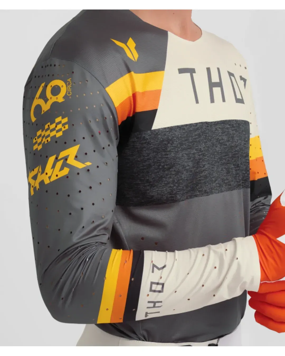 Мотокрос джърси THOR SPORTMODE LEAGUE CHAR/WHT