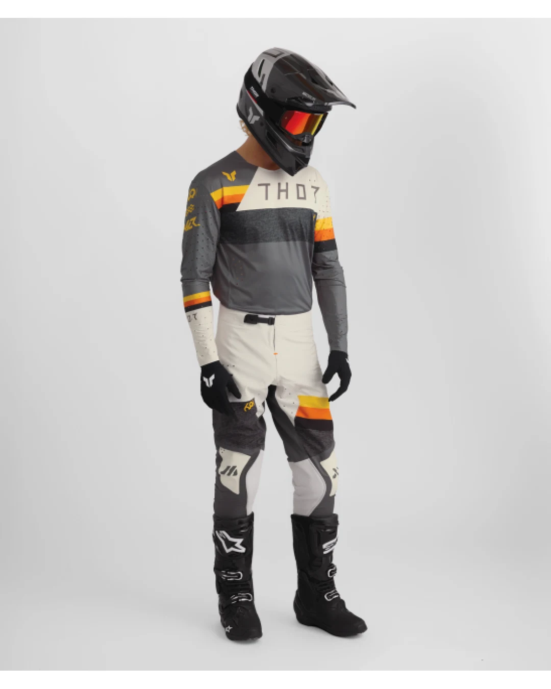 Мотокрос джърси THOR SPORTMODE LEAGUE CHAR/WHT