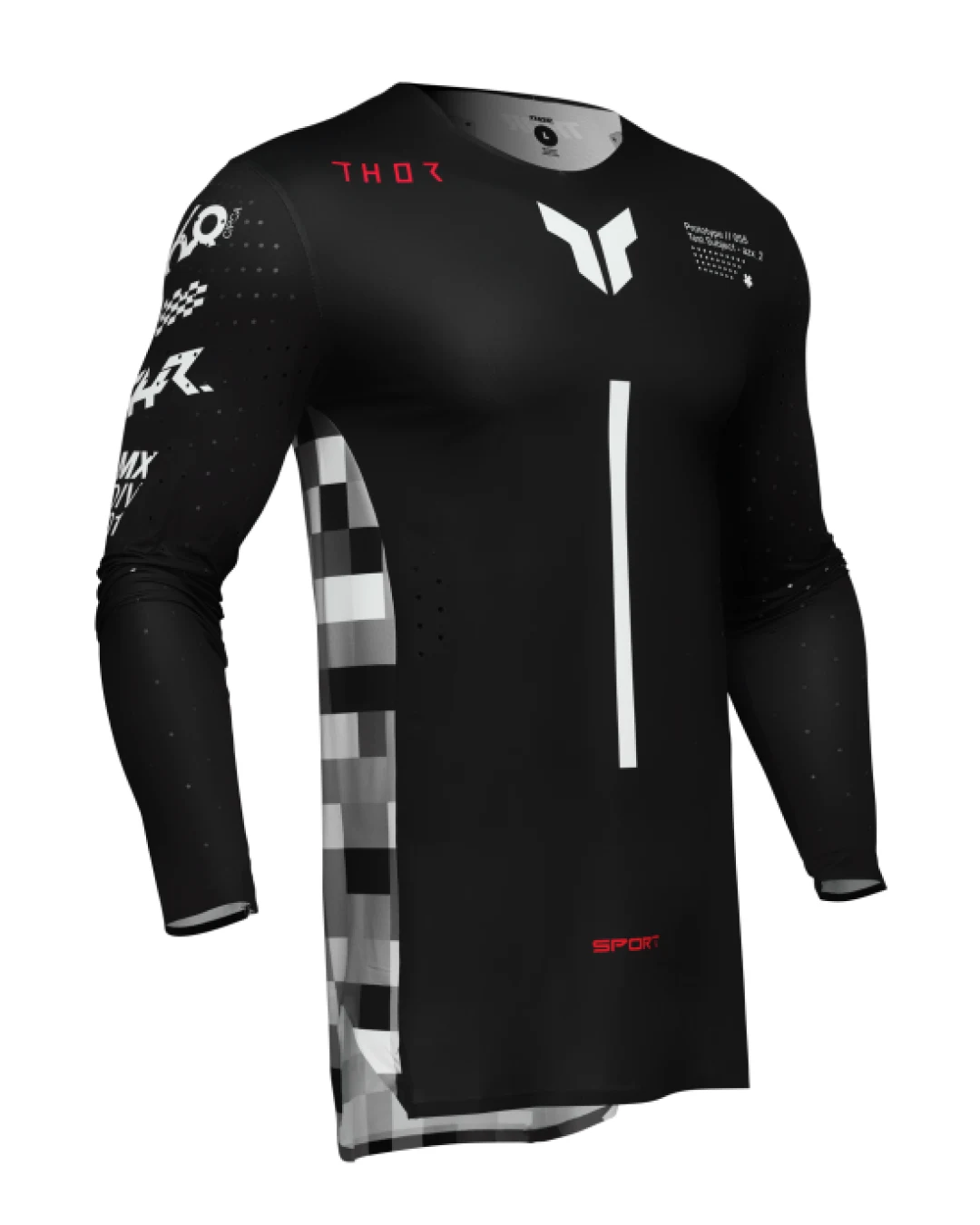 Мотокрос джърси THOR SPORTMODE RIOT BLACK/RED